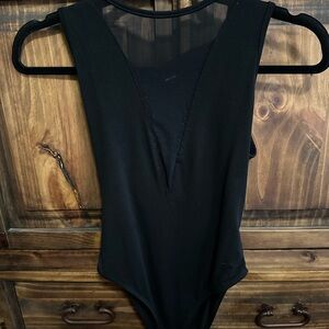 Chic Black V-Neck Bodysuit